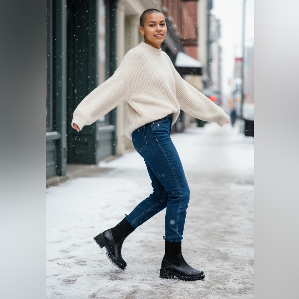 “Callitspring” woman’s stylish boots worn once.  %100 Vegan free